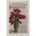 Happy Birthday A Name Called Francis Antique Re...