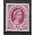 RHODESIA & NYASALAND 1954 6d PURPLE QE II SG 7 ...