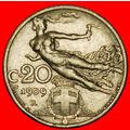 Ⰶ FLYING TORCH 1907-1935:ITALY★20 CENTESIMOS 19...