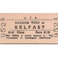 U.T.A. Edmondson Ticket - Bangor West to Belfast