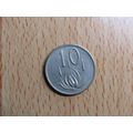 South Africa 1977 10 Cents Coin