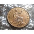 1890 Victoria half-penny.