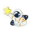 Spaceman Pin Badge Enamel 2.8 cm x 3.0 cm Fun C...
