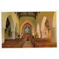 Interior of Parish Church Selsey Postcard West ...