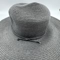 Nine West Gray Straw Hat Wide Brim Used w/Wear ...