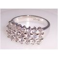 Ring #021 18KWGP cubic zirconia size 9 ladies c...