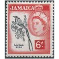 Jamaica 1956 SG166 6d Black & Deep Rose-Red Mou...