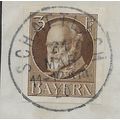GER (BAVARIA) 1914 3pf KING LUDWIG III' (IMPERF...