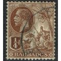 Barbados 1912 ¼d Brown SG170 FU