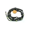 Black Cat Eye Beaded Daisy Chain Choker Necklace