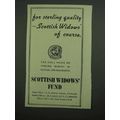 1939 Scottish Widows' Fund Ad - For Sterling Quality