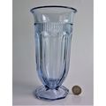 Art Deco Blue Glass Trumpet Vase. (Possibly Ber...