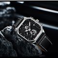 New Men’s Silver & Black Analog Dress Watch