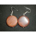 One off elegant rich red brown disc agate drop ...