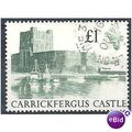 1988 SG1410 £1 Deep Green Castle Fine Used .