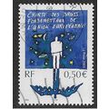 FRA 2003 50c 'HUMAN RIGHTS CHARTER' FINE USED (...