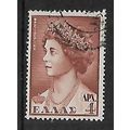 GREECE 1957 ROYAL FAMILY 4d BROWN QUEEN FREDERI...