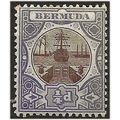 Bermuda 1906 SG34 1/4d Brown & Violet Mounted M...