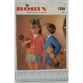 Vintage: Robin 1256 toddlers cardigans, DK