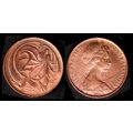 Australia Two Cent 1966 Used, Coin Frilled neck...