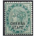 Chamba (Indian Convention States) 1887 SG1 1/2a...