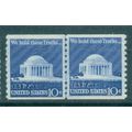 1520 10c Jefferson Memorial Almost Very Fine MN...