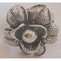 Silver big flower ring