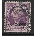 USA CANAL ZONE 1933 3c DEEP VIOLET GEORGE WASHI...