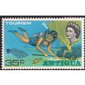 Antigua 1968 QE2 35ct Underwater swimming Touri...