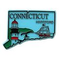 Connecticut 4 Color Fridge Magnet