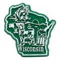 Classic Wisconsin Green Fridge Magnet