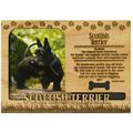 Scottish Terrier Engraved Wood Picture Frame Ma...