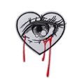 Bleeding Eye Heart Iron on Patch Embroidered Sm...