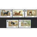 JERSEY SG438-442 1988 CENTENARY OF JERSEY DOG C...