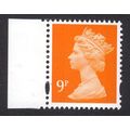 Y1675 U178 9p Yellow-orange PVA(cream) Type II 2008 ~ Unmounted Mint GB Machin
