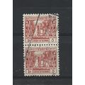 Burma.SG103 1a Bell,Mingun Pagoda (Red) Pair.Fi...