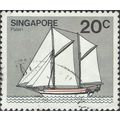 SINGAPORE, SHIP, Palari, grey 1980, 20c, #2