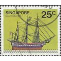 SINGAPORE, SHIP, East Indiaman, yellow 1980, 25...