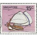 SINGAPORE, SHIP, Golekkan yacht, violet 1980, 1...