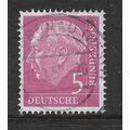 GERMANY REPUBLIC 1954 5pf MAUVE PRESIDENT HEUSS...