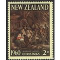 New Zealand 1960 Christmas 2d Red and Deep Brow...