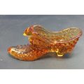 Vintage Fenton S.D. Sollers Orange Shoe Glass N...