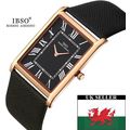 Gents Black Square Ultra Thin Face Steel Back B...