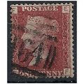 1858 SG43 1d Red Plate 155 Fine Used Check Lett...