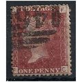 1858 SG43 1d Red Plate 166 Good/Fine Used Check...