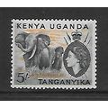 KENYA UGANDA & TANYANIKA 1954 5s AFRICAN ELEPHA...