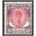 Kedah 1955 SG85a 30c Scarlet & Purple Mounted M...