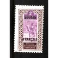 FRENCH SUDAN I921 SG85 1c VIOLET AND PURPLE OPT...