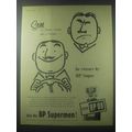 1954 BP Super Plus BP 08 Petrol Ad - Sam no longer swears like a trooper