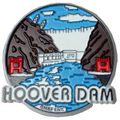 Hoover Dam Round Fridge Magnet